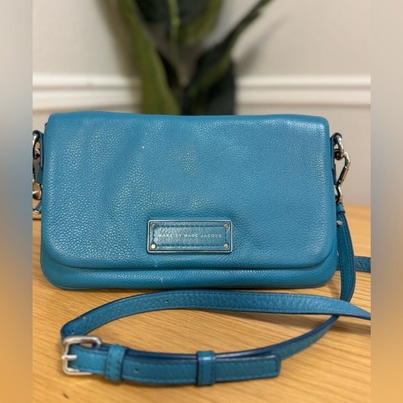 Marc By Marc Jacobs Handbags - Marc by Marc Jacobs Teal Blue Leather Crossbody Bag